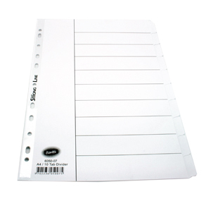 ( SPECIAL OFFER )BANTEX 6050  (WHITE) PAPER INDEX  A4 - 10 TABS 505063500