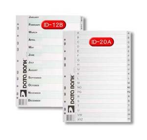 DATA BANK  ID-20A  A4 膠質分類索引 ( A-Z ) 505095080