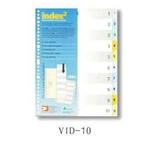 DATA BANK  VID-10  A4 膠質分類索引 ( 1-10 ) 505095510