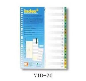DATA BANK  VID-20  A4 膠質分類索引 ( 1-20 ) 505095520