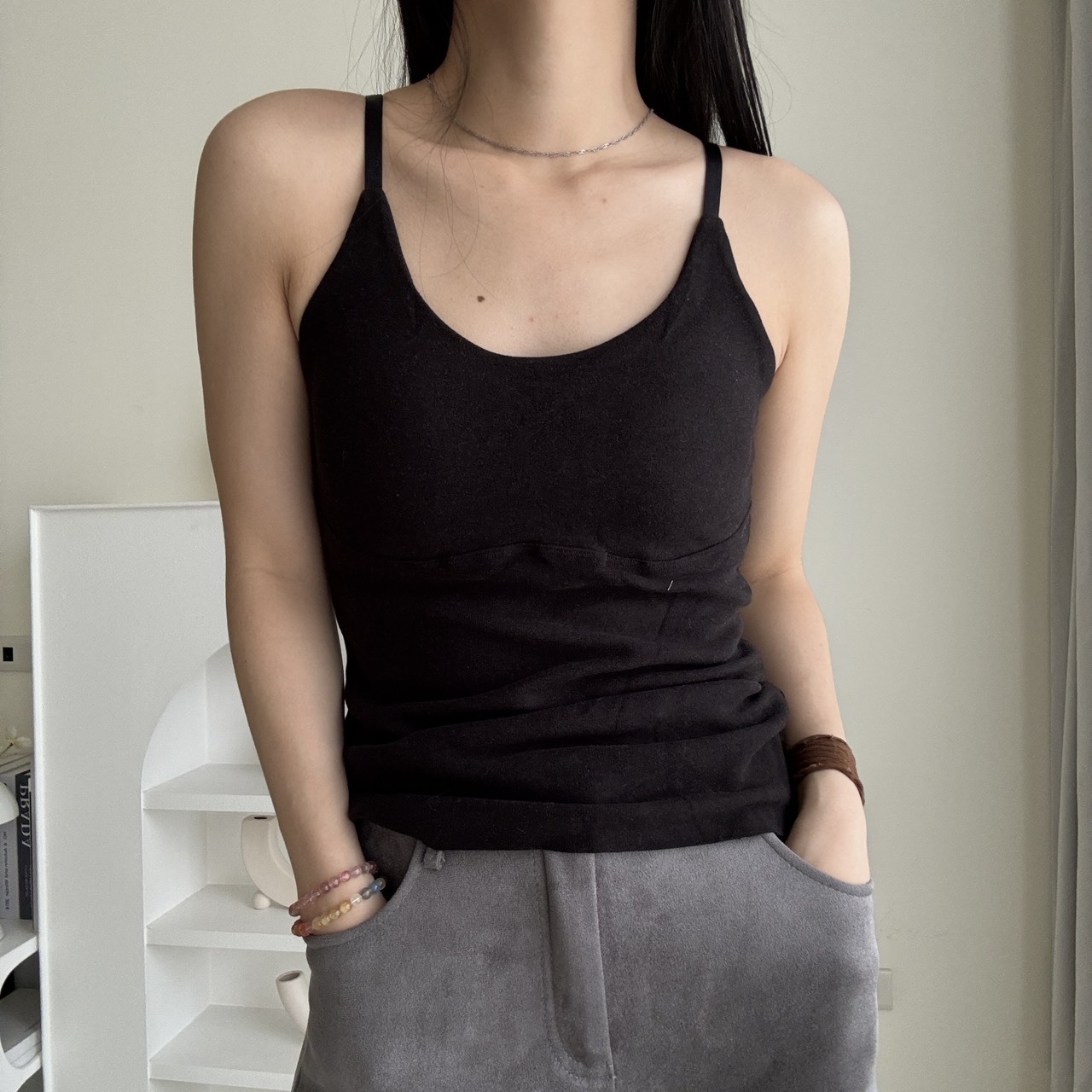 內磨毛保暖細肩（bratop）（現貨）