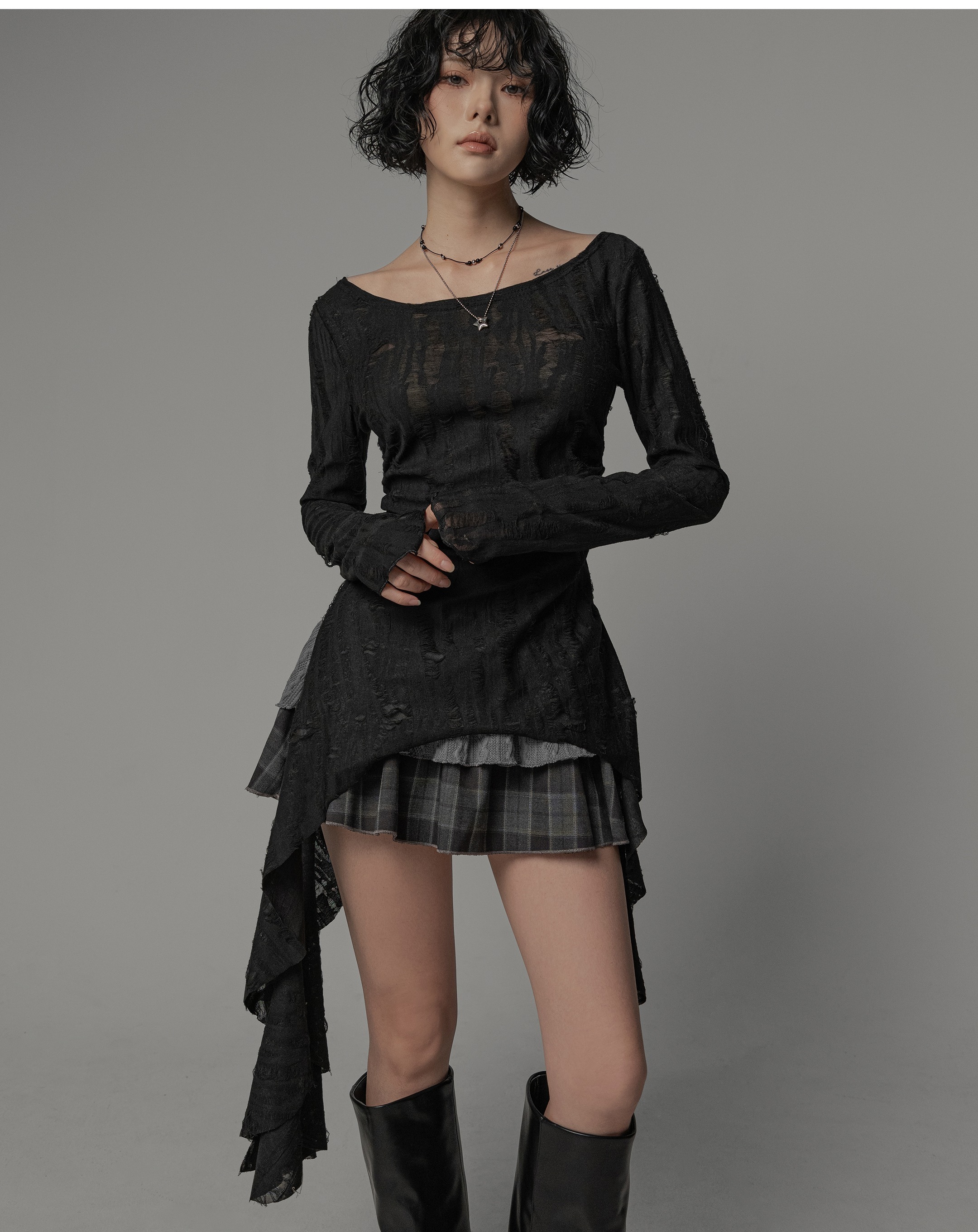 NOIRMUTE DAMAGE FRILL T