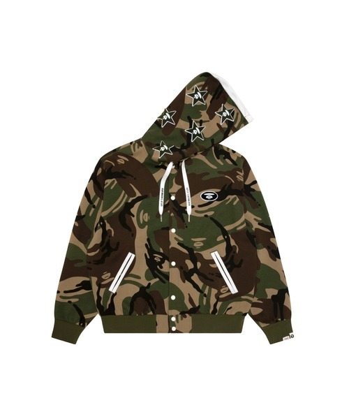 【AAPE】0116發售新品 AAPE BUTTON HOODIE(camouflage)