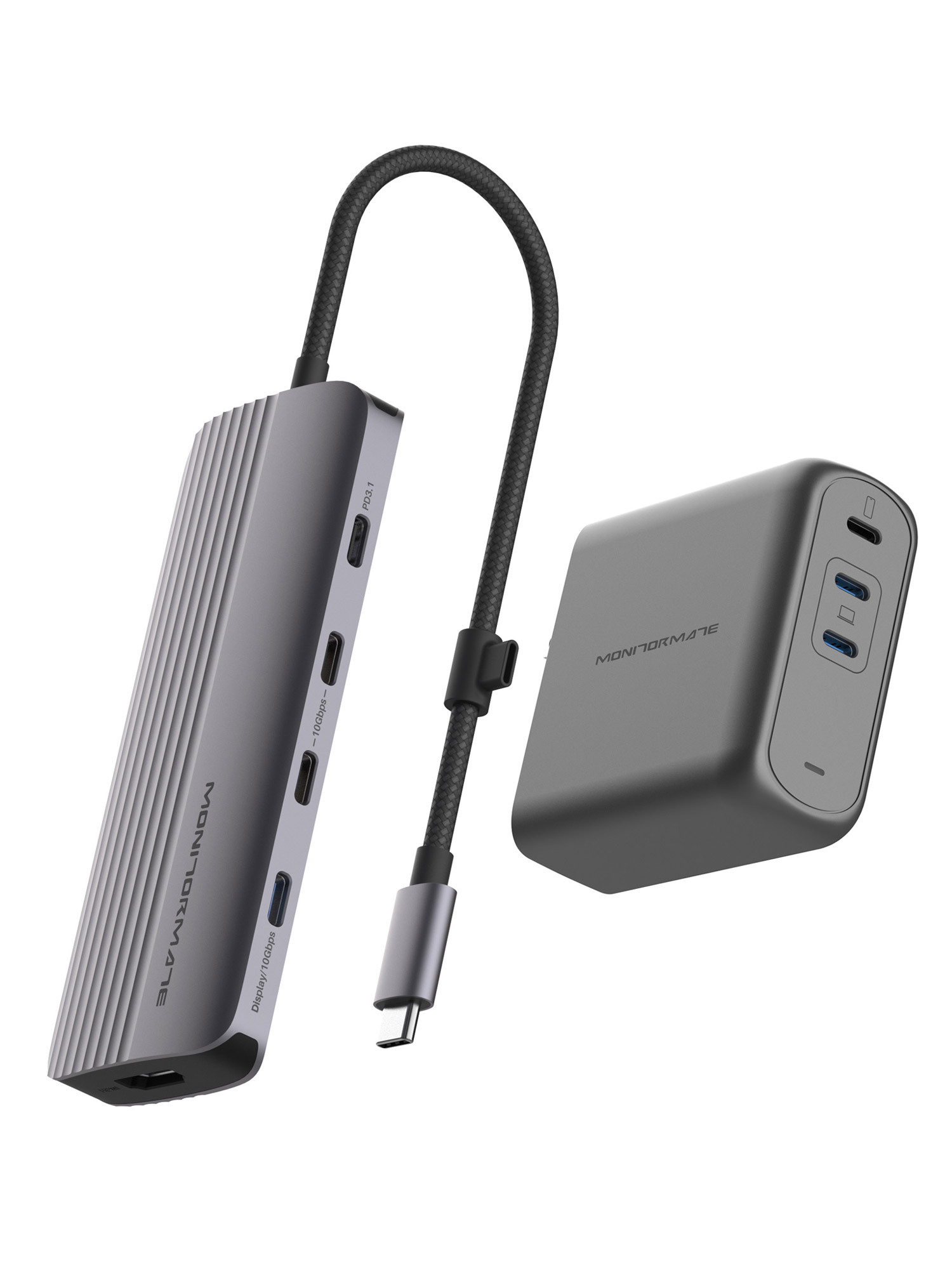 140W GaN 快充組合包｜C91s USB-C Gen2 九合一雙影像輸出轉接器