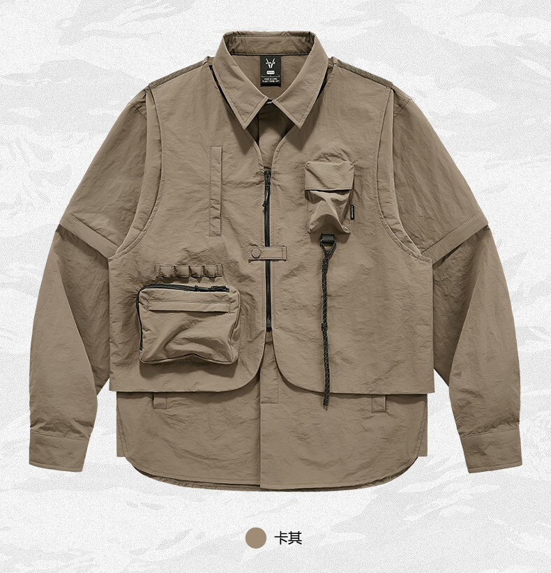 𝙏𝙀𝘾𝙃𝙒𝙀𝘼𝙍  機能工裝多口袋假兩件襯衫外套