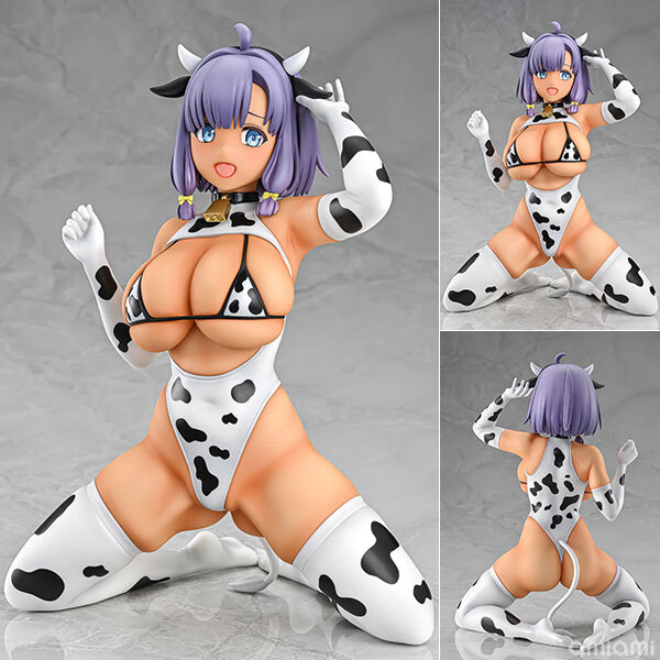 預訂6月  Q-six  拔作島 畔美岬  乳牛紋服裝   日焼ver.  Nukitashi THE ANIMATION Misaki Hotori Cow Pattern Costume Suntanned ver. 1/5 Complete Figure( Pre-order