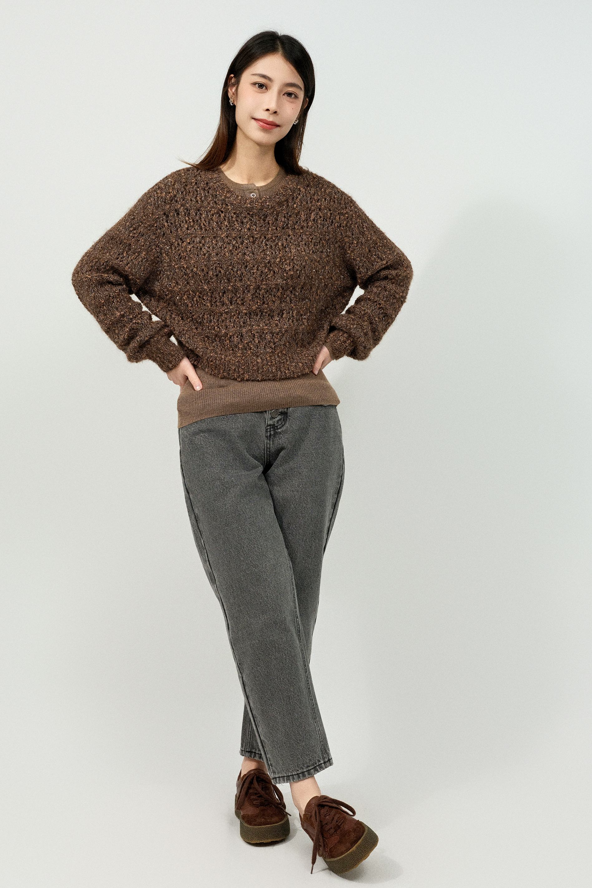 FW25_0324（針織上衣＋上衣＋牛仔褲）