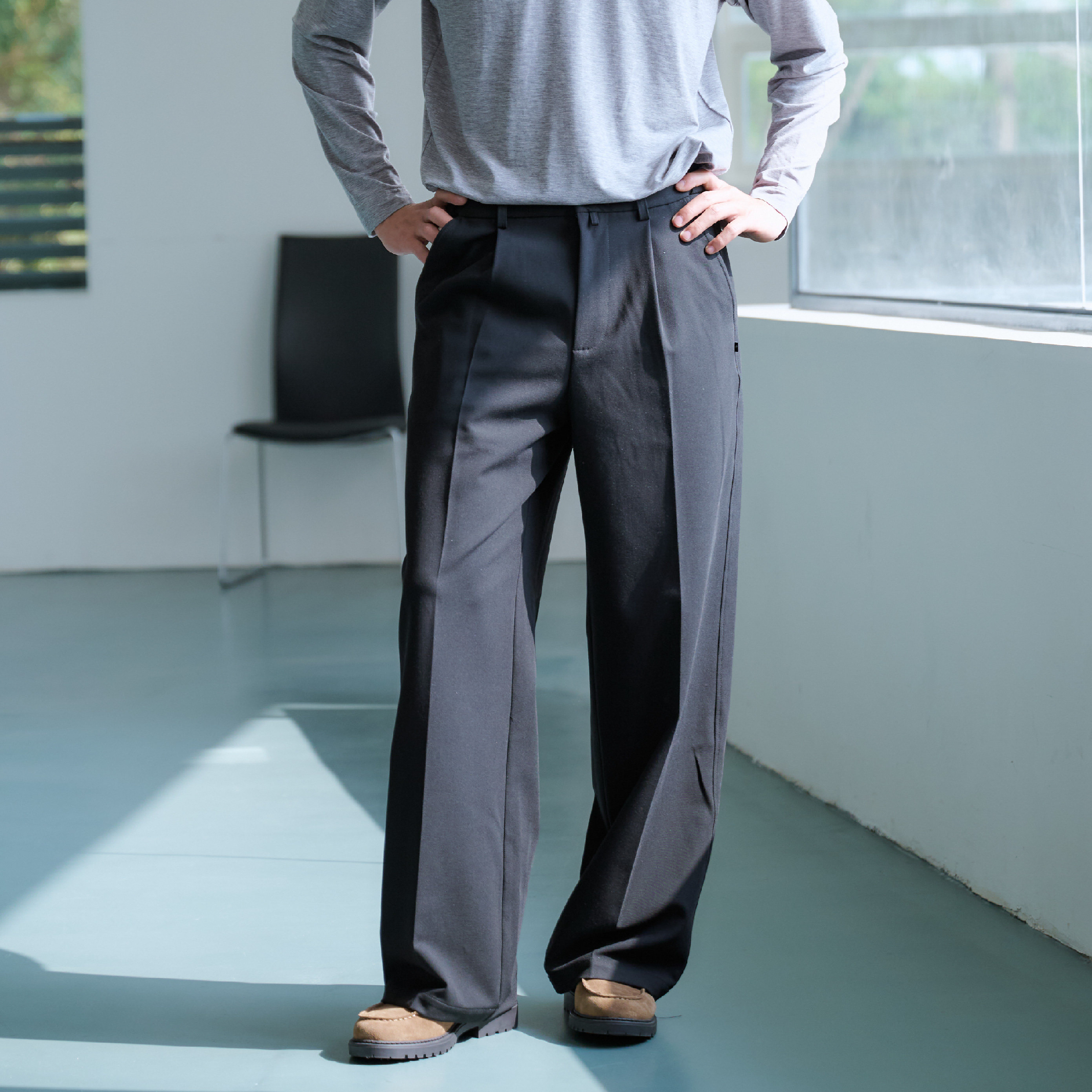 BOHRHOO Wide Leg Suit Pants 天絲混紡 西裝長褲 [BH1099]