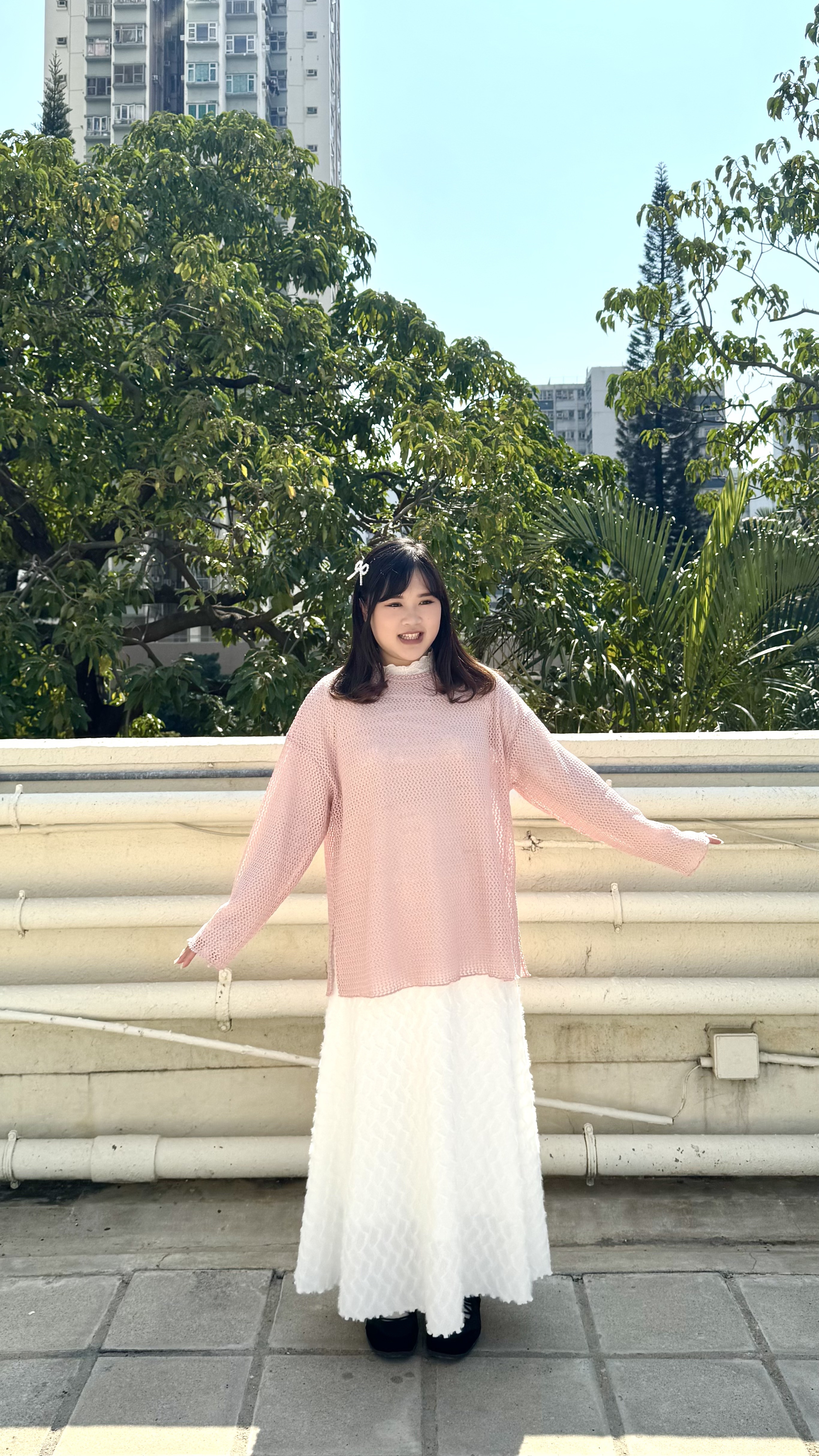 軟棉棉～不規則花紋直身裙