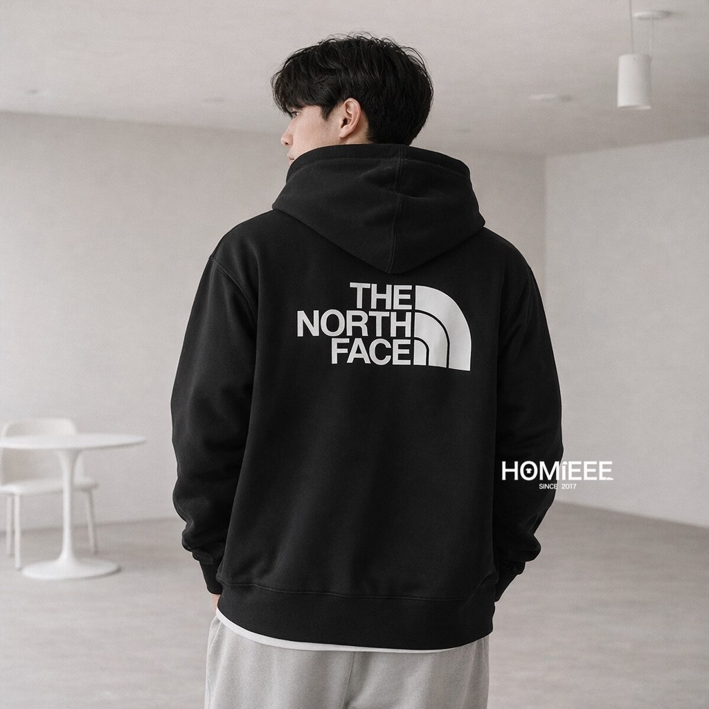 The North Face 北臉 連帽外套 外套 經典 黑色 LOGO 男女可穿 [NF0A83OR]