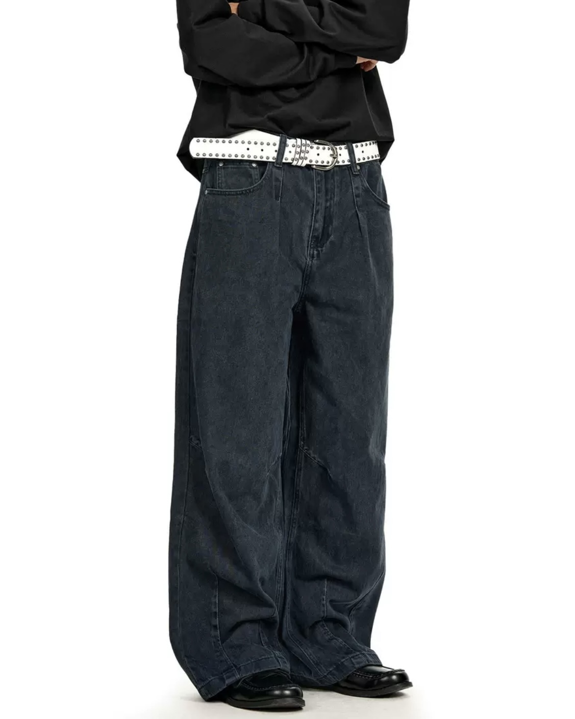 XIN SELECT 復古 直筒 長褲 牛仔褲 兩色 CK3567