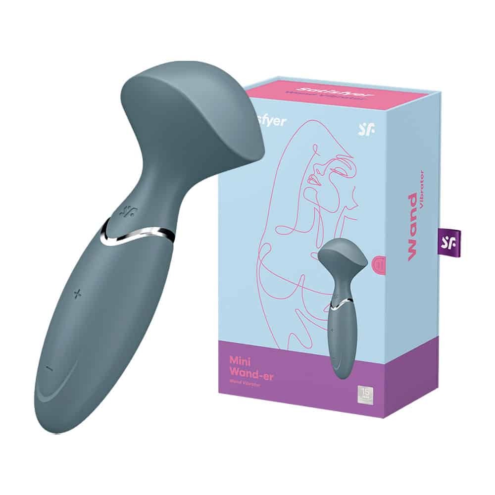Satisfyer Mini Wand-er Body massager and clitoris stimulator Grey