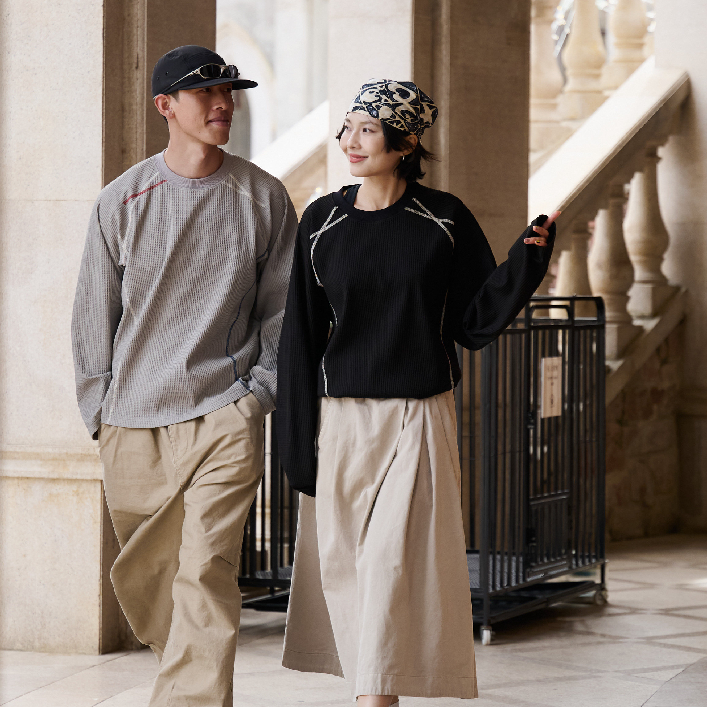 BOHRHOO Waffle LS Tee 華夫格 明線點綴 長袖Tee [BH1093]