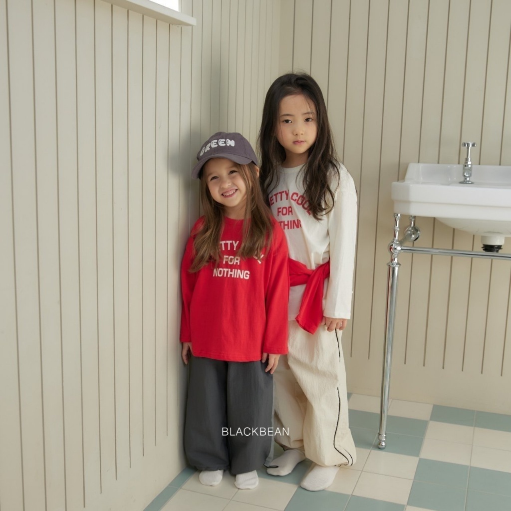 韓國🇰🇷BLACKBEAN 紅白印字T恤(BEBES-M/S-XL)