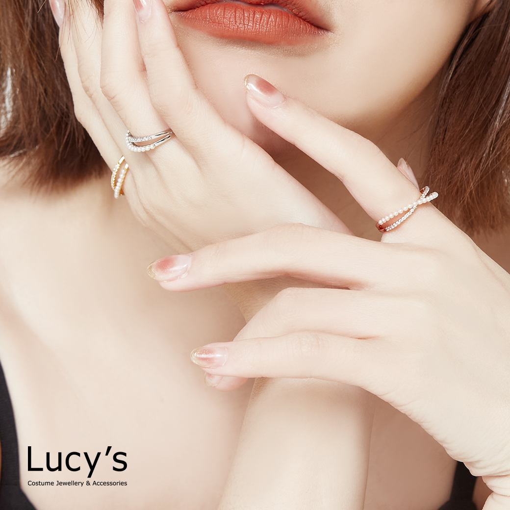 珍鑽交織 開口戒 (三色) (125624/125625/125626)