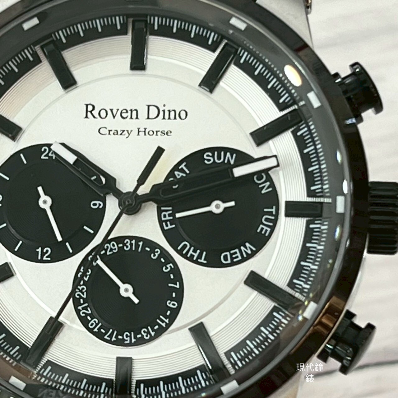 【Roven Dino羅梵迪諾】金牌特務三眼時尚腕錶 RD6090S-398W 45mm 現代鐘錶