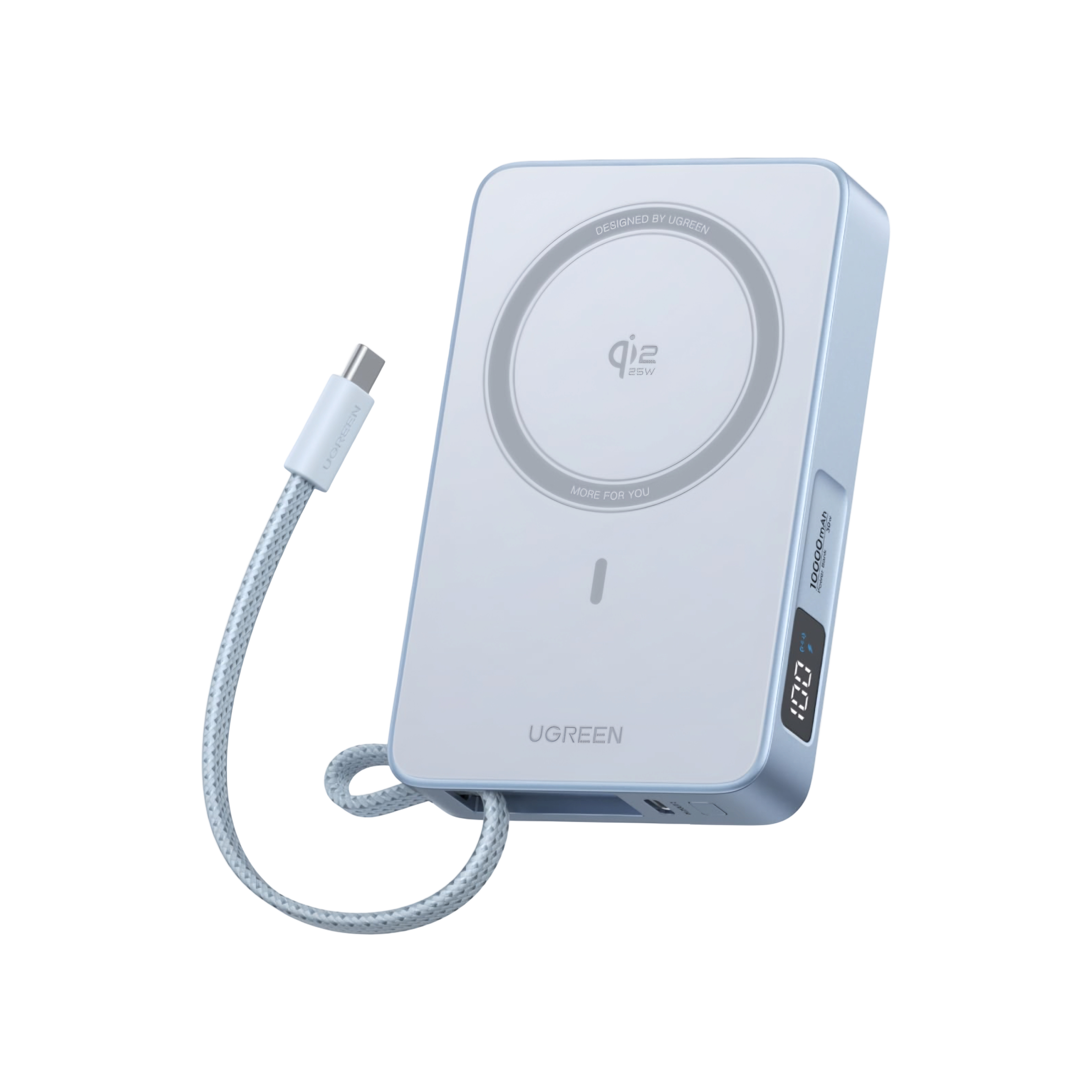 UGREEN MagFlow 磁吸式無線行動電源（10000mAh，Qi2 25W，相容於 MagSafe）
