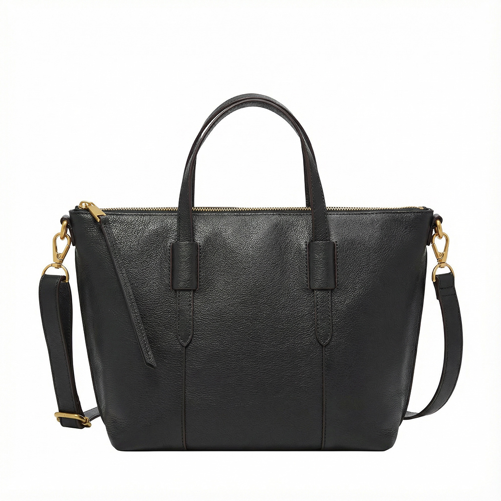 Skylar 真皮質感兩用水餃包-黑色 SHB2657001