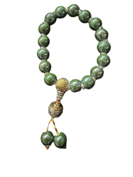 260116-A6 10mm+雍宮陶瓷珠綠色手串（事業）送布袋 (3月頭到貨只限尖沙咀門店自取）