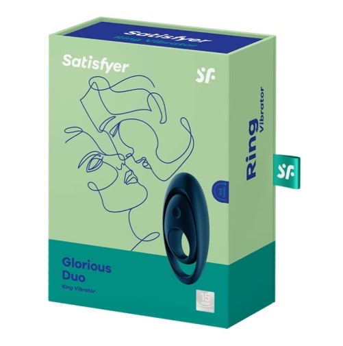 Satisfyer Glorious Duo Vibro Ring - Dark Blue