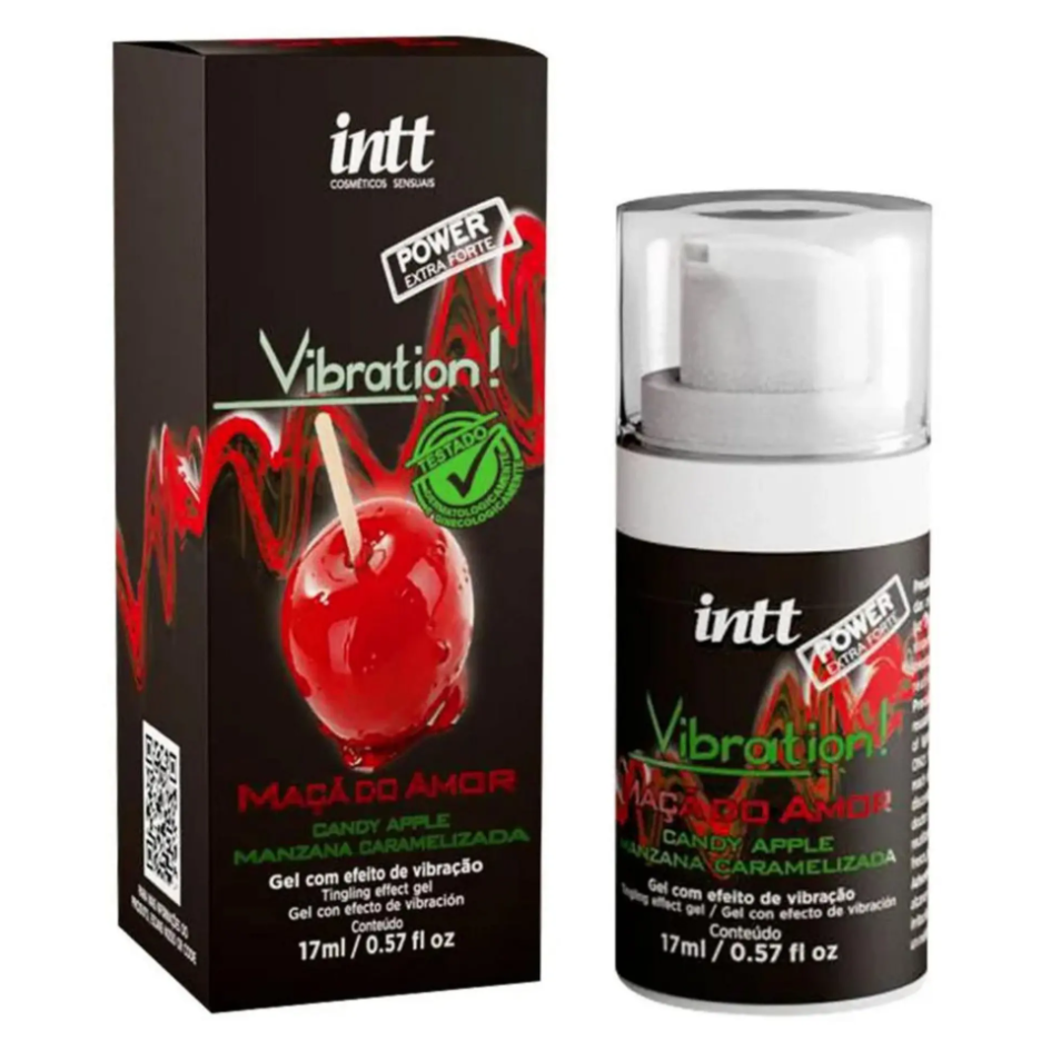 Intt Vibration Gel Maçã Do Amor Vibração Hot 17Ml Intt