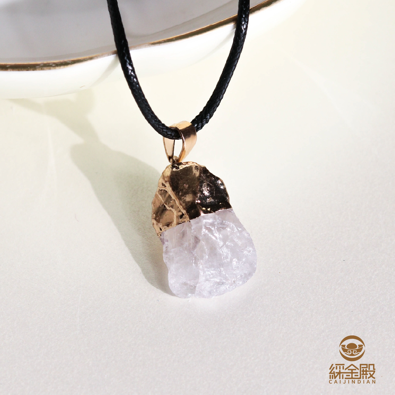 天然原礦項鍊_白水晶｜生命靈數9｜平衡身心｜頂輪｜創造力｜過爐加持【綵金殿】