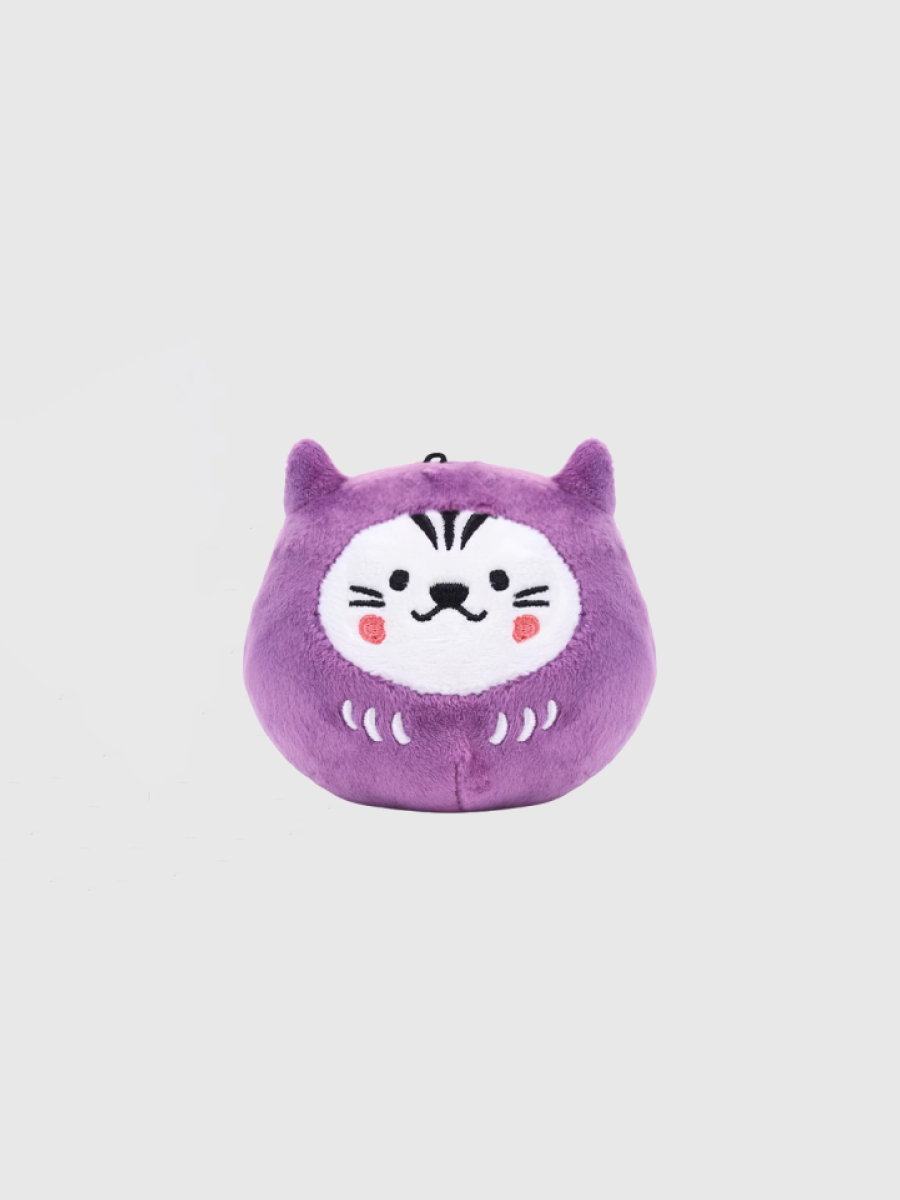 【HitoCat 吉豆貓】祈福達摩貓草球｜福長壽(紫)
