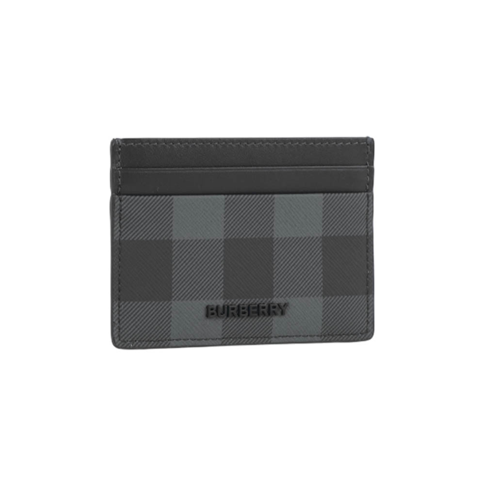 【Burberry】Sandon 經典格紋4卡卡片夾/名片夾(炭灰色)