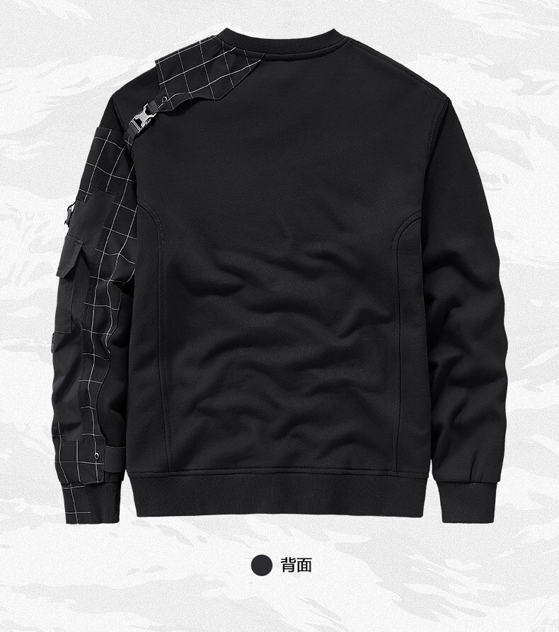 𝙏𝙀𝘾𝙃𝙒𝙀𝘼𝙍  格紋拼接長袖衛衣