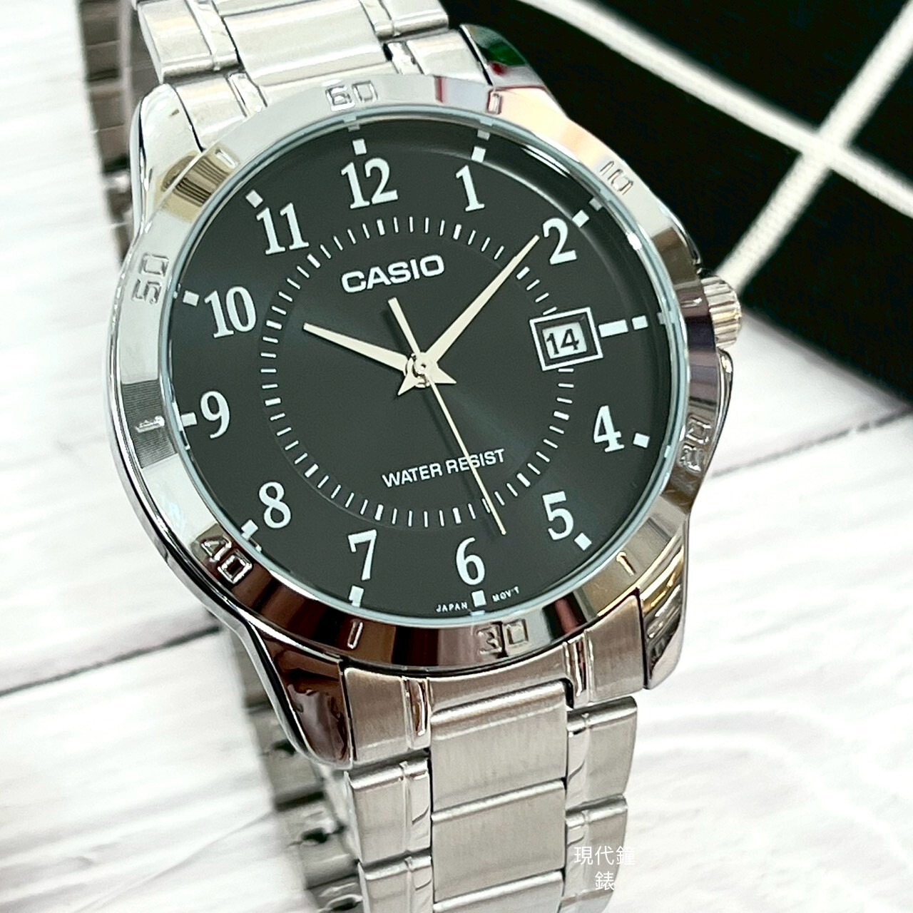 【CASIO 卡西歐】清晰阿拉伯數字腕錶MTP-V004D-1B 41.5mm 現代鐘錶