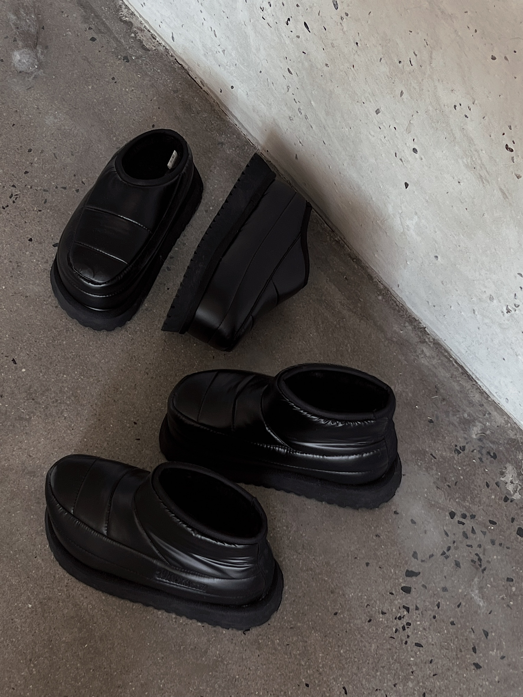 澎澎羽絨麵包厚底雪地靴