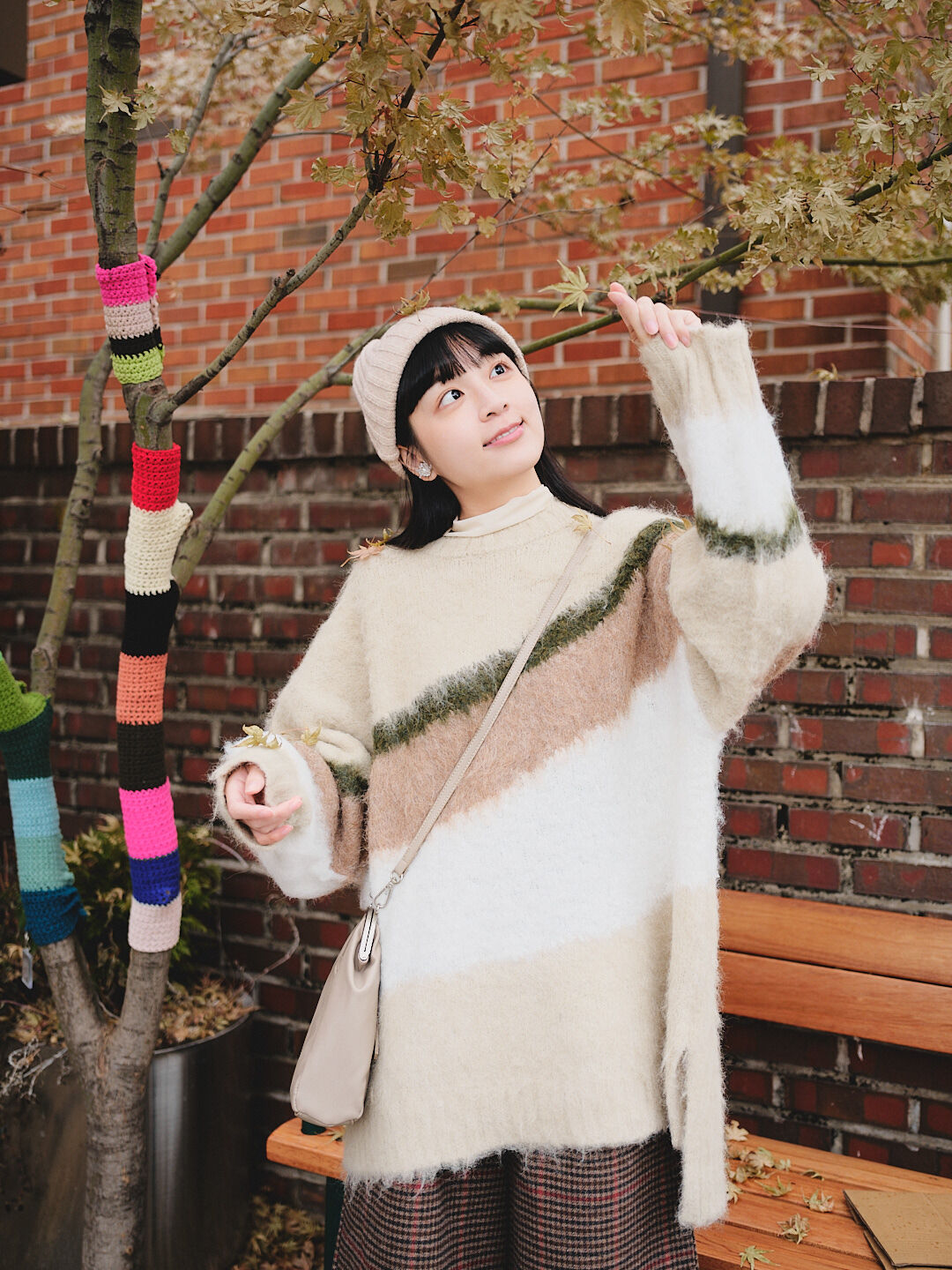 (限量)暮色慢慢降落！羊毛漸層毛衣(兩色-米)