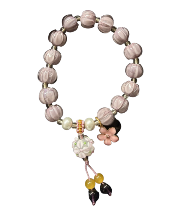 260116-A11 雍宮香灰琉璃粉紫紫蓮花珠手串 - 貴人（送布袋 ）(需留中文全名，已包大寶法王開光證+布袋和雍和宮開光，不提供開光視頻，3月頭到貨只限尖沙咀門店自取）