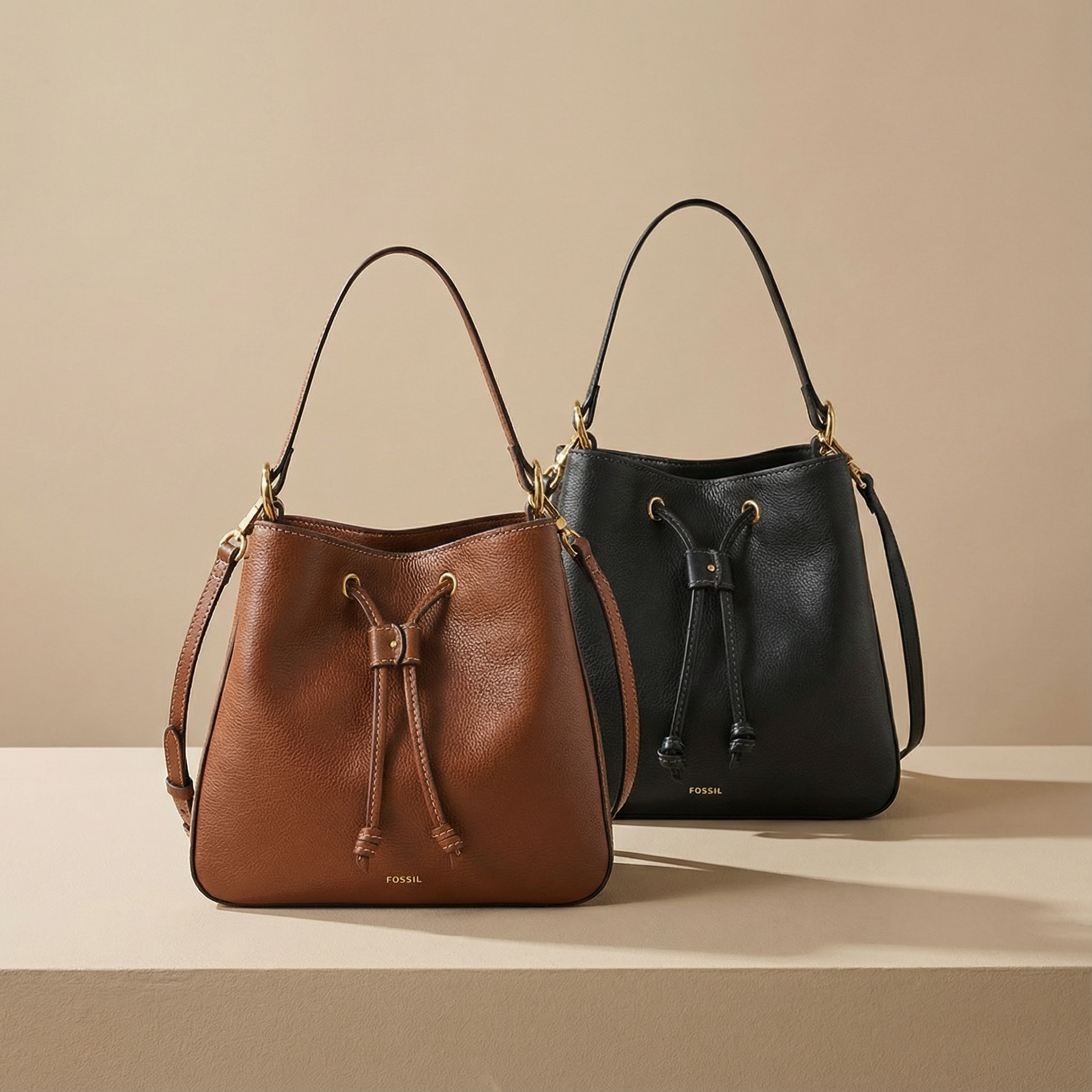 Tessa 真皮束口大水桶包 (多色可選)