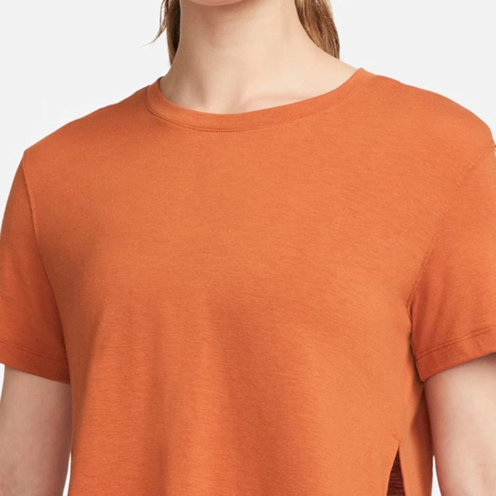 NIKE 短T YOGA DRI-FIT 駝色 訓練 基本款 短版 上衣 女 DM7026-246