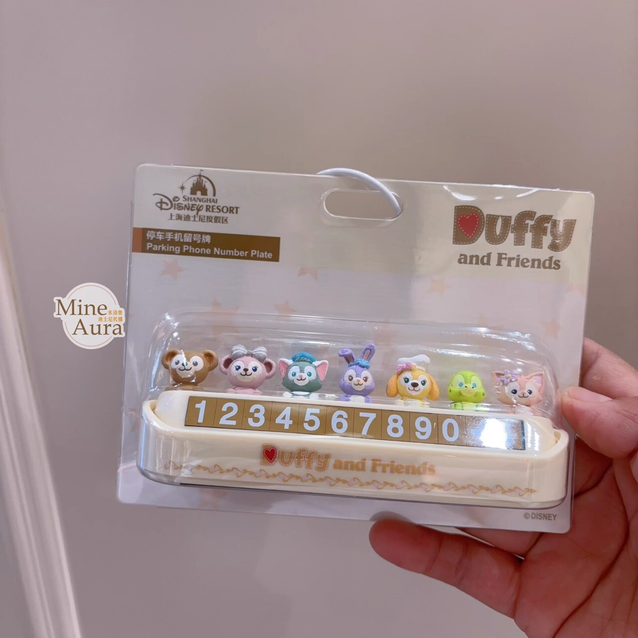 達菲 Duffy 與好友們 立體大頭造型 電話號碼 展示板 擺飾品 汽車用品 -上海迪士尼樂園