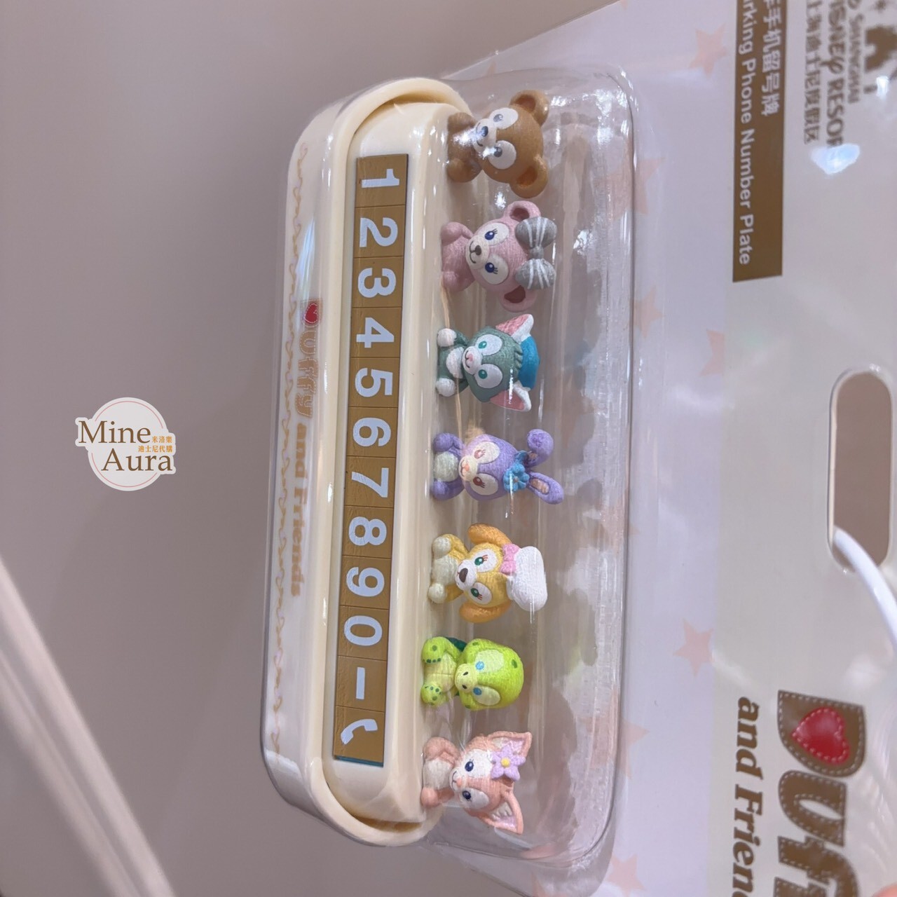 達菲 Duffy 與好友們 立體大頭造型 電話號碼 展示板 擺飾品 汽車用品 -上海迪士尼樂園