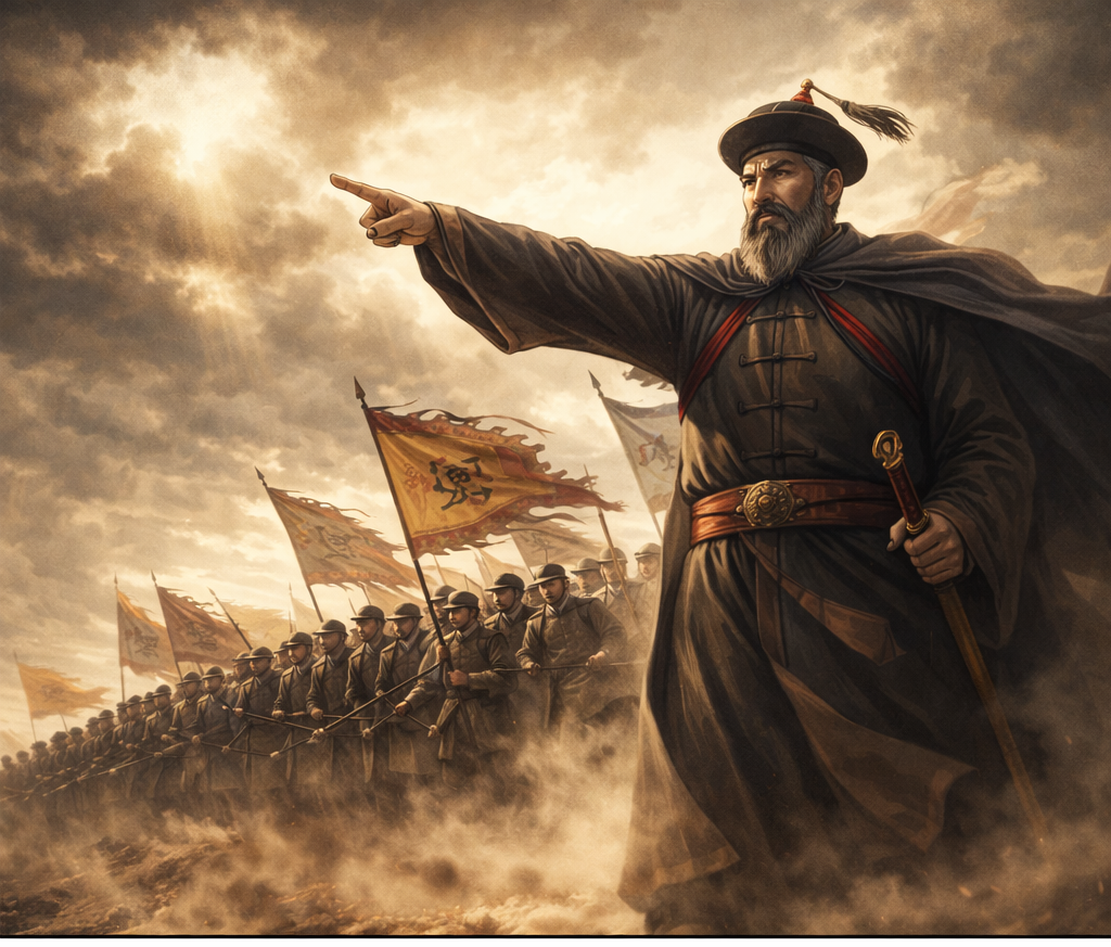 我們都知道，左宗棠最偉大的功績就是打敗阿古柏收復新疆，當時上陣的主力軍是他從湖南帶出的6萬子弟兵，上戰場之前為了激勵士氣，左宗棠想到了這碗雞湯麵。 於是左宗棠給將士們介紹，這是他所吃過的天下最美的東西，他願意把此美味與將士們分享，並且不用朝廷軍餉，而是用自己的俸祿，怕每人一碗不盡興，來上每人兩碗。