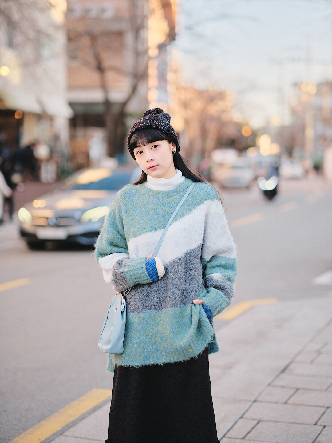 (限量)暮色慢慢降落！羊毛漸層毛衣(兩色-藍綠)