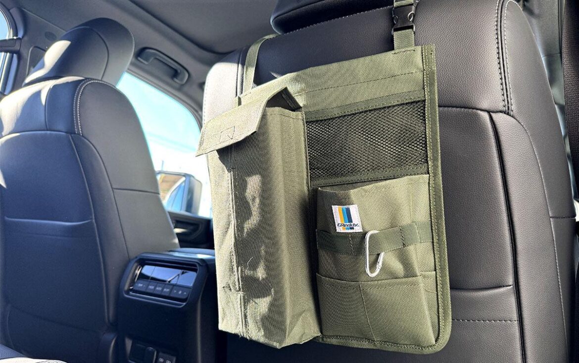 TRUST GReddy 椅背收納袋 軍綠色