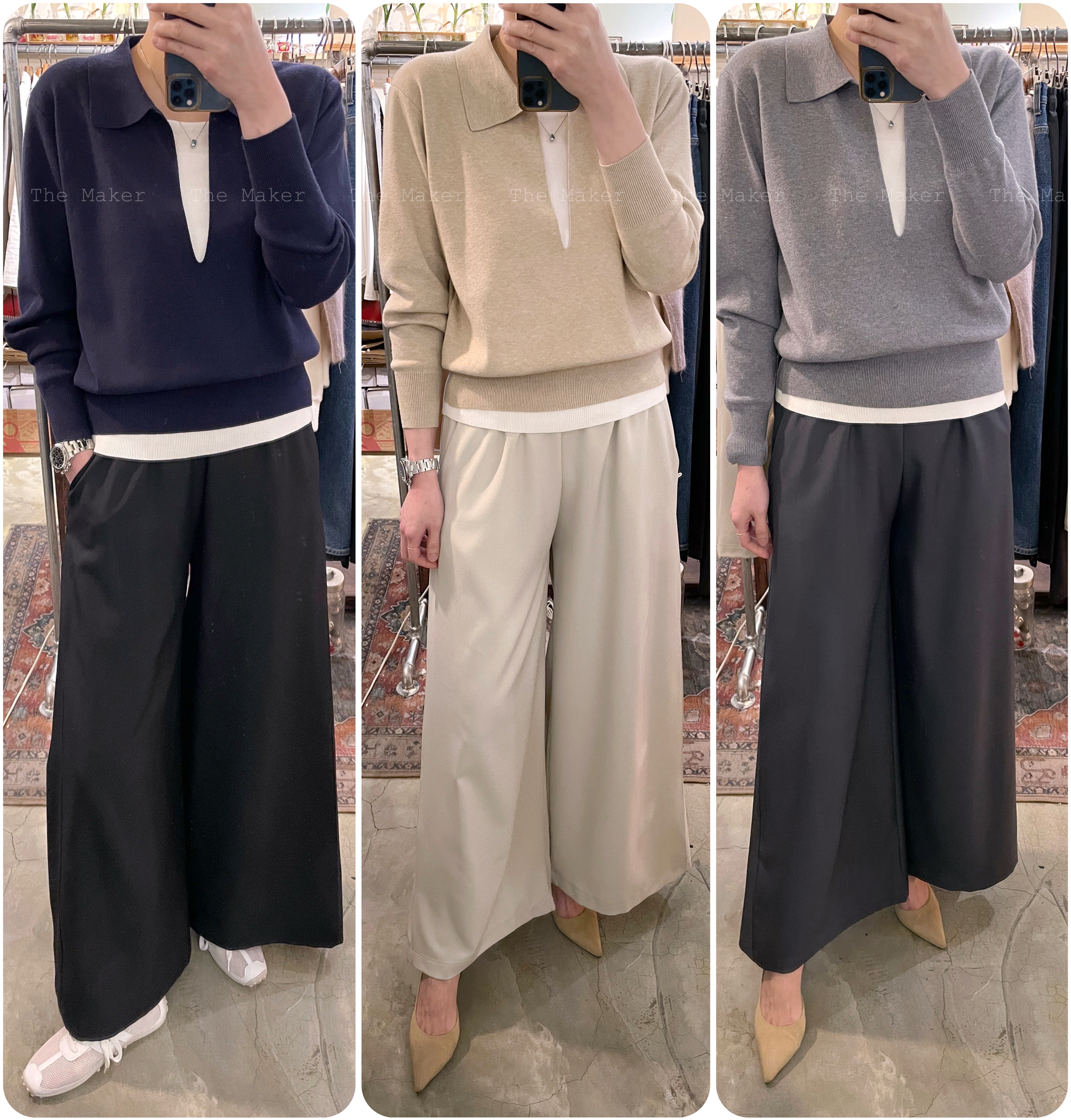 🏆 修長側開叉闊褲 🏆