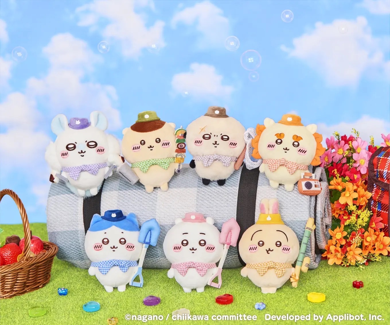 KTQ STORE ‧ 日本 Chiikawa 吉伊卡哇 帶著走實體化 江戶/野餐系列 吊飾娃娃