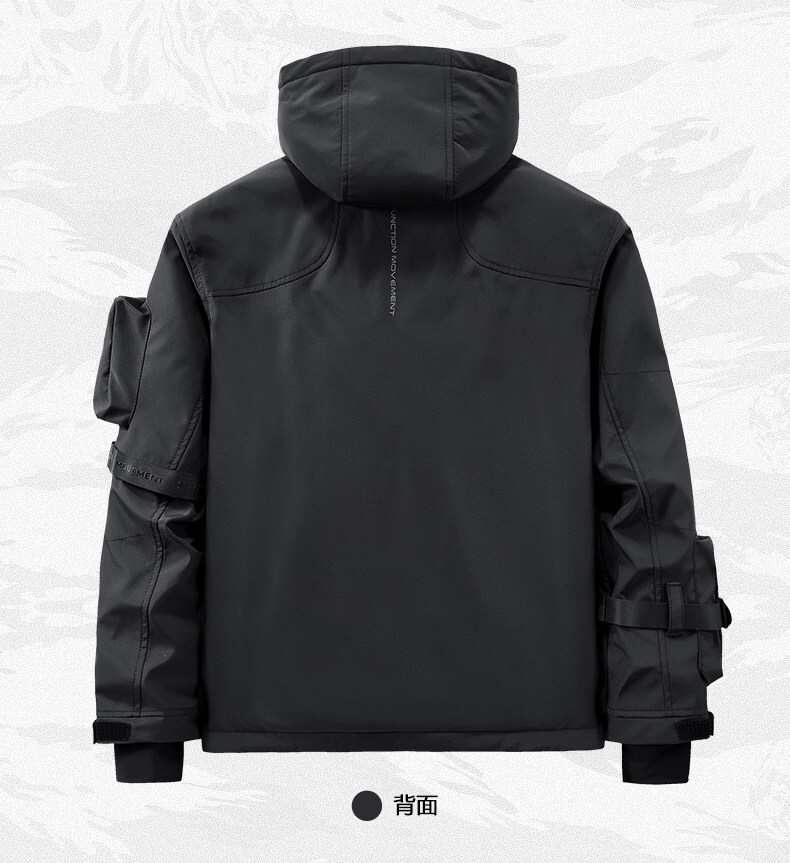 𝙏𝙀𝘾𝙃𝙒𝙀𝘼𝙍  加厚多口袋戰術工裝連帽棉衣