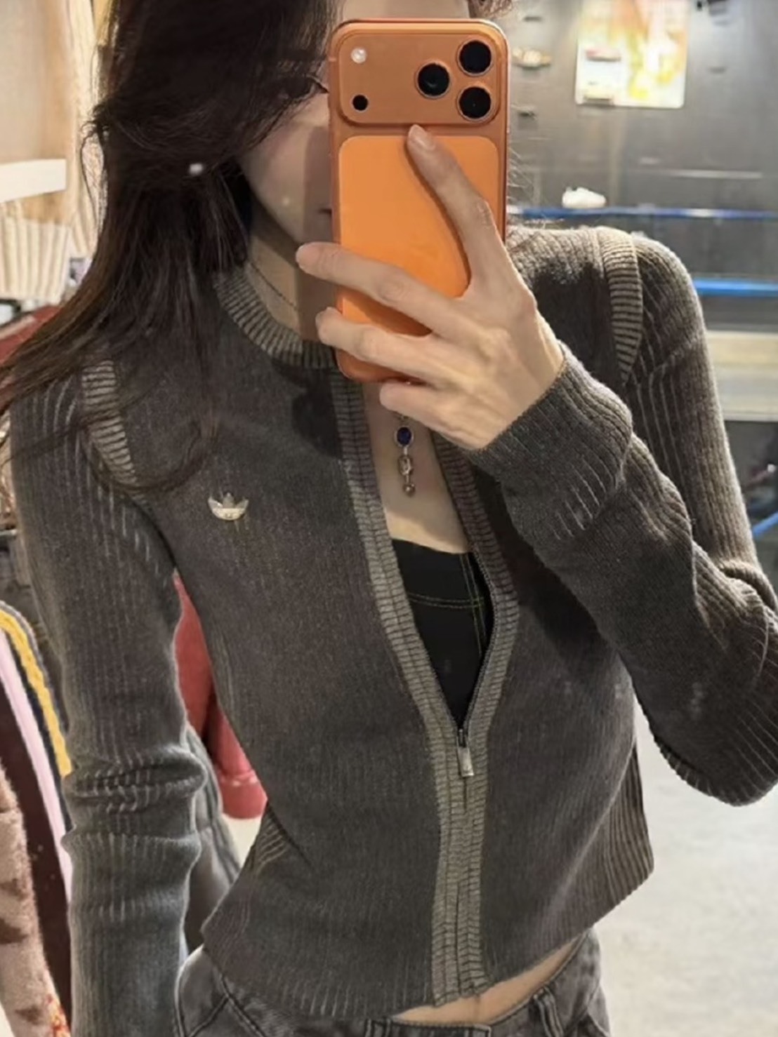 <好..便..宜..😵>ADIDAS OG 坑條拉鍊針織衫 兩色