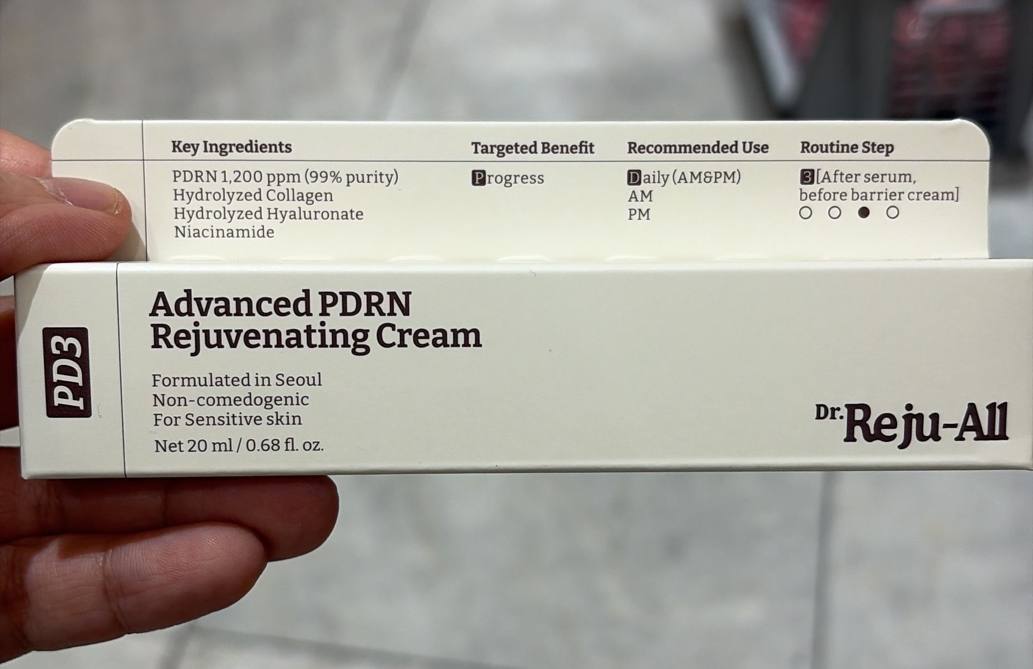 KR1 韓國REJUALL麗珠蘭 PDRN 皮膚再生修復修護霜(PD3) 20g