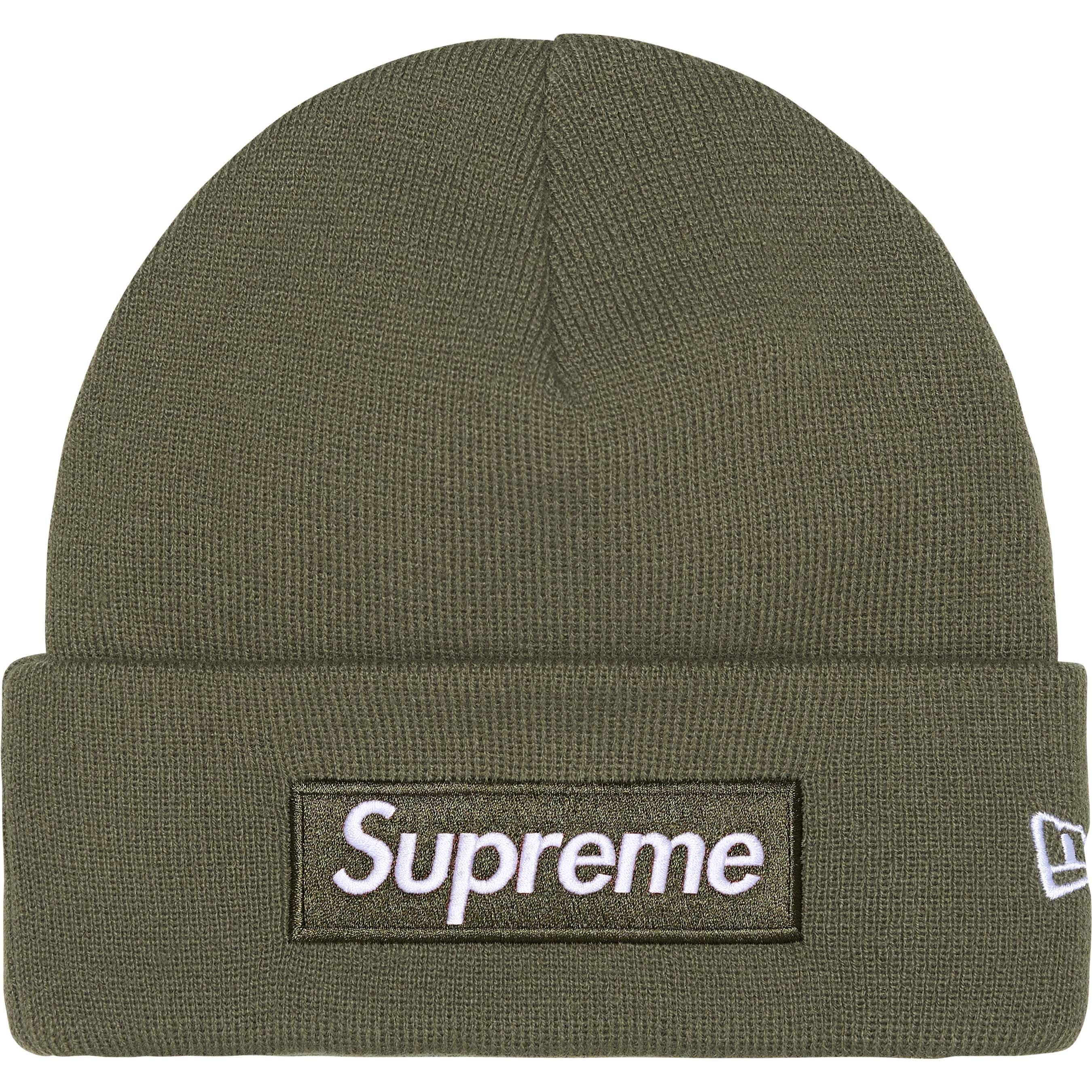 Supreme New Era Box Logo Beanie - Olive | FW25BN5