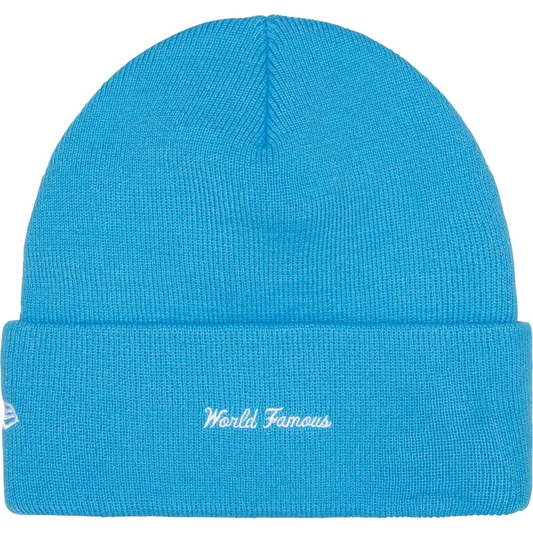Supreme New Era Box Logo Beanie - Cyan | FW25BN5