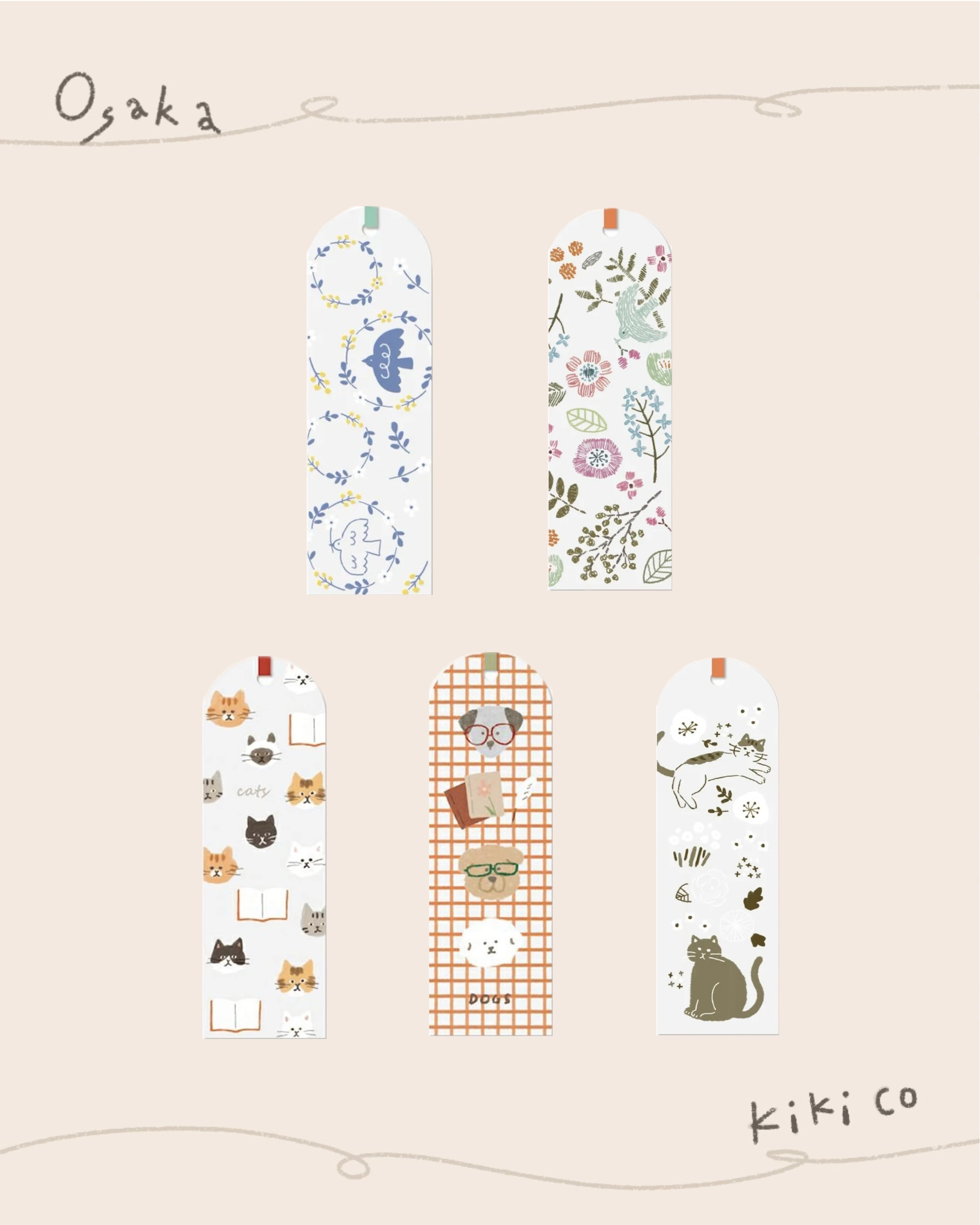 1.st 日本透明插畫小書籤