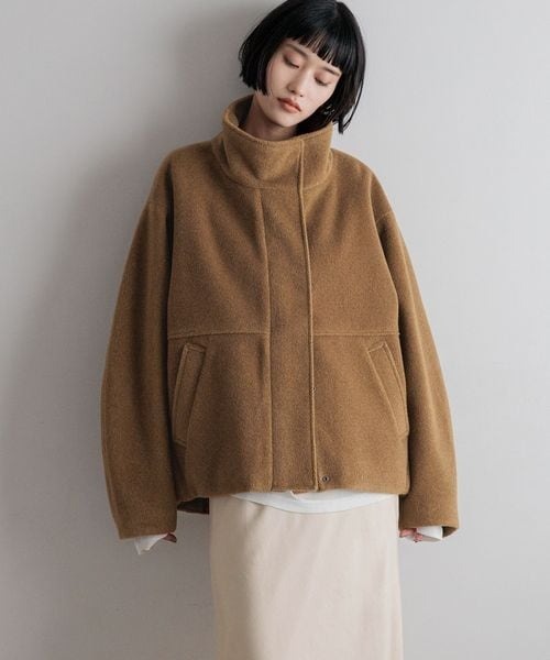 限時特價預購┃LOWRYS FARM 蓬鬆可立領短版外套