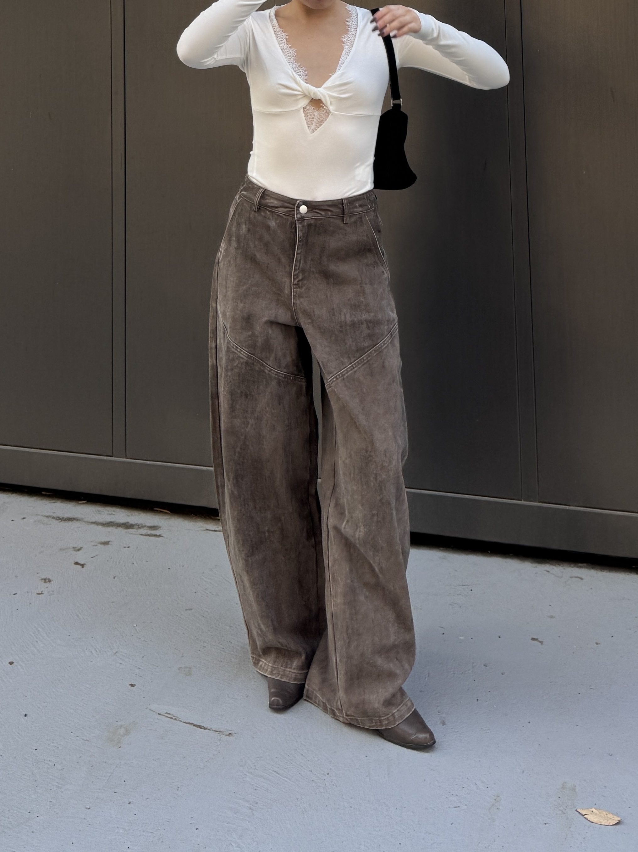 Chic Girl📻斑駁擦色暈染寬褲(2色)